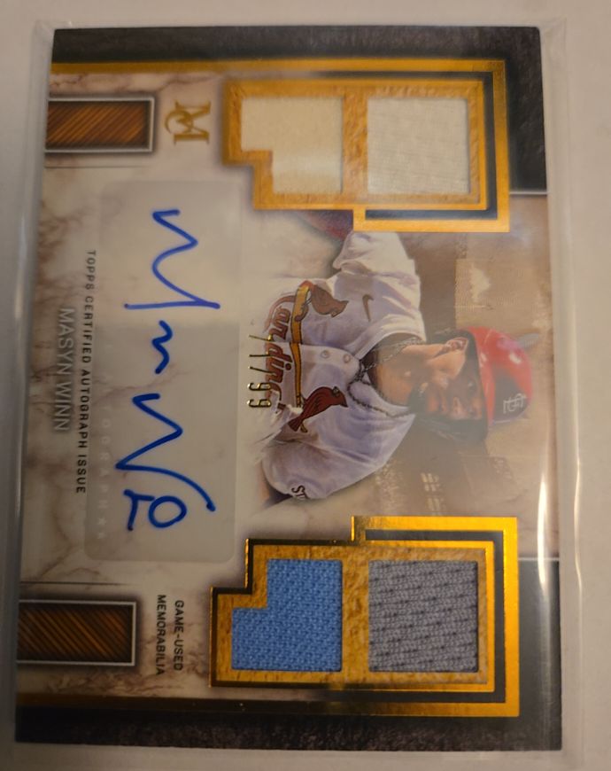 2025 Topps Museum Collection Masyn Winn Signature Swatches Quad Relic Auto /50 — front