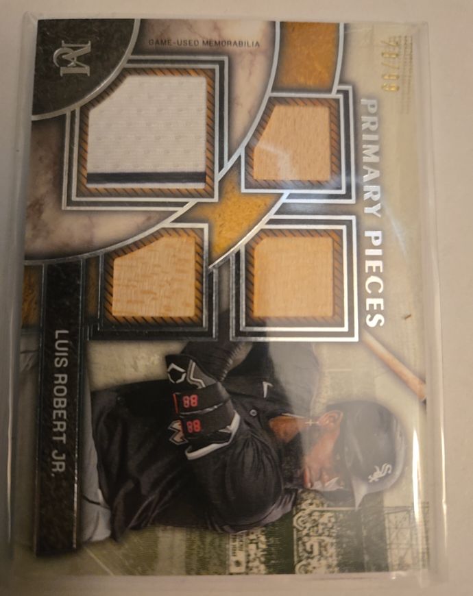 2025 Topps Museum #SPPQ-LR Luis Robert Jr. Primary Pieces Quad Relic — front