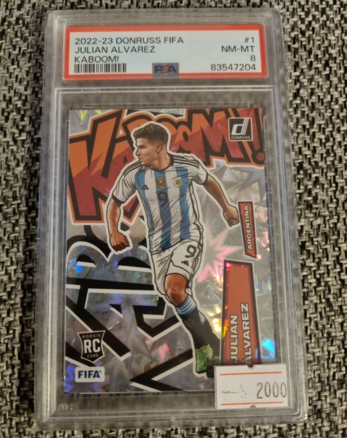 2022-23 Donruss FIFA #1 Julian Alvarez Kaboom — front