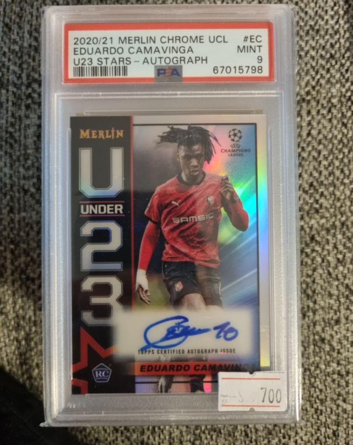 2020/21 Topps Merlin Chrome UCL #EC Eduardo Camavinga U23 Stars Autograph — front