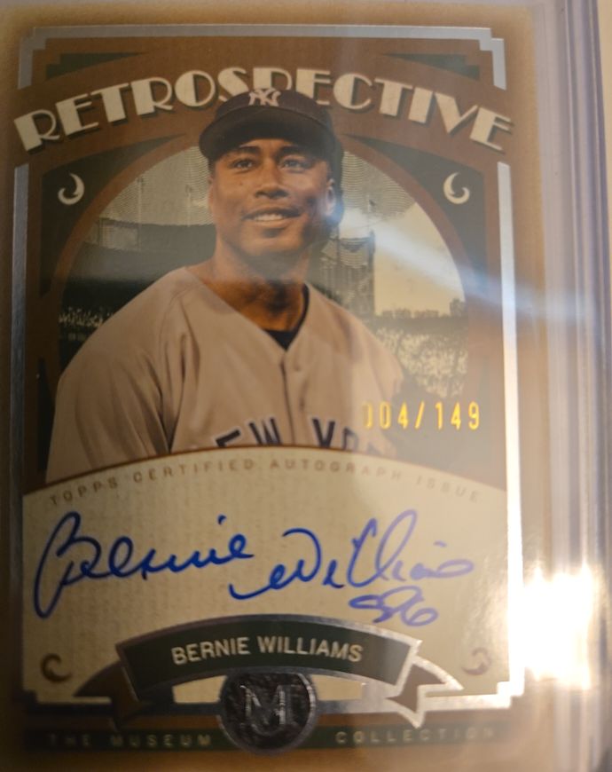 2025 Topps Museum Retrospective Signatures #RS-BW Bernie Williams — front