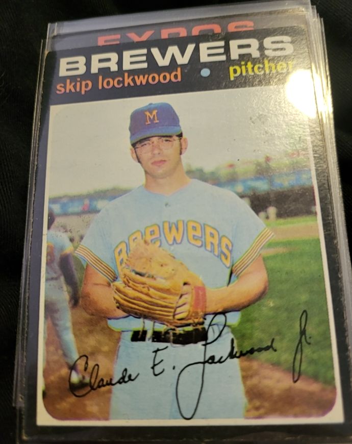 1971 Topps #433 Skip Lockwood Milwaukee Brewers — front