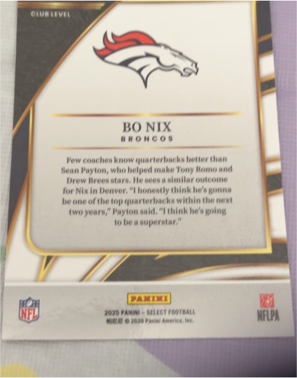 2024 Panini Select #7 Bo Nix — front
