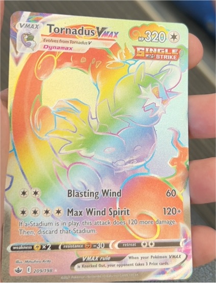 2021 Pokémon Tornadus VMAX #209/198 — front