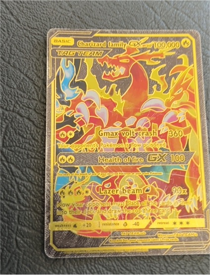 2024 Pokémon Charizard Family GX Tag Team Fan Art — front