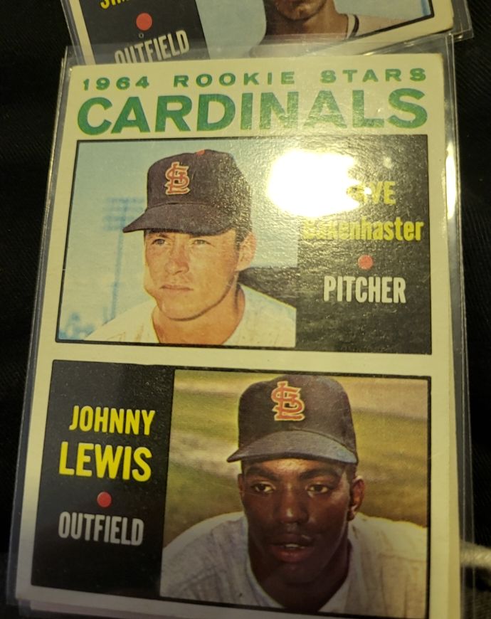 1964 Topps #479 Dave Bakenhaster Johnny Lewis St. Louis Cardinals Rookie Stars — front