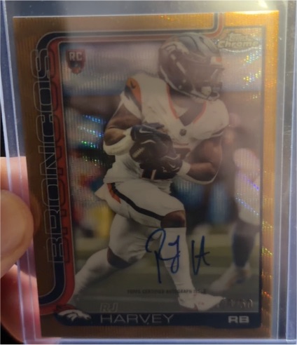 2025 Topps Chrome #330 RJ Harvey Rookie — front