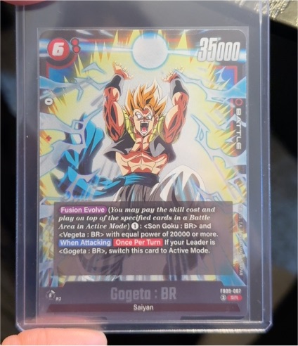 Dragon Ball Super Fusion World Dual Evolutions Gogeta : BR FB09-007 SR — front