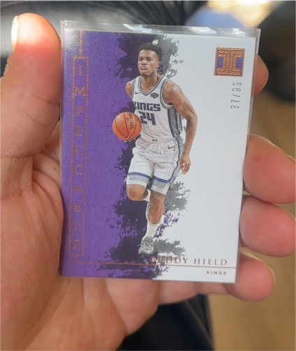 2019 Panini Impeccable #37 Buddy Hield — front