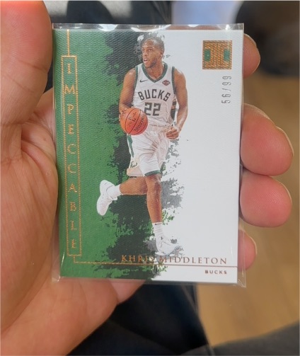 2019-20 Panini Impeccable #92 Khris Middleton — front