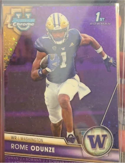 2023 Bowman University Chrome #138 Rome Odunze — front
