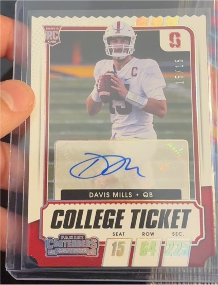 2021 Panini Contenders Draft Picks #308 Davis Mills College Ticket — front