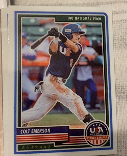2023 Panini Stars & Stripes USA Baseball #48 Colt Emerson — front