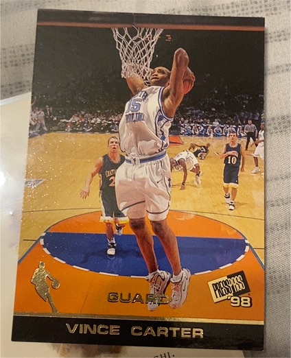 1998 Press Pass #4 Vince Carter — front