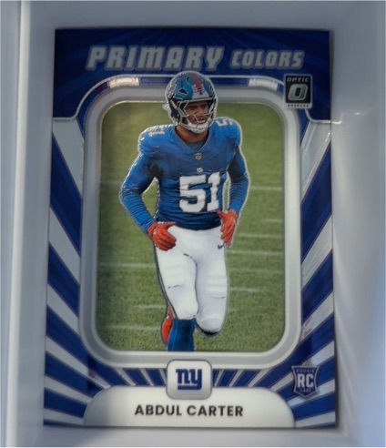 2025 Panini Donruss Optic #12 Abdul Carter Rookie Primary Colors — front