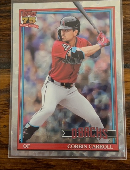 2026 Topps Series 1 75th Anniversary #T91-58 Corbin Carroll — front