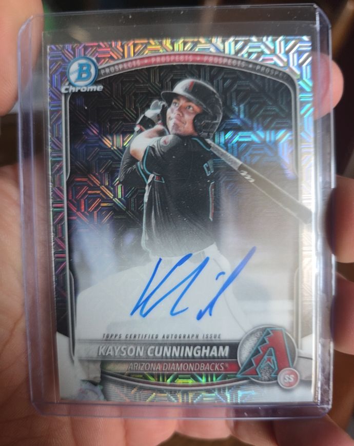 2025 Bowman Chrome #BMA-KC Kayson Cunningham — front
