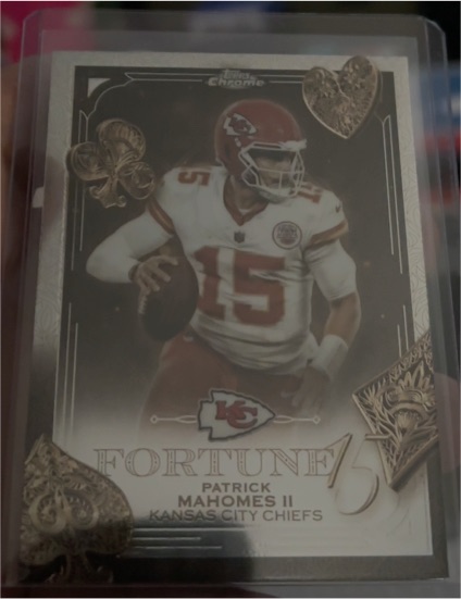 2025 Topps Chrome Fortune 15 #F15-6 Patrick Mahomes II — front