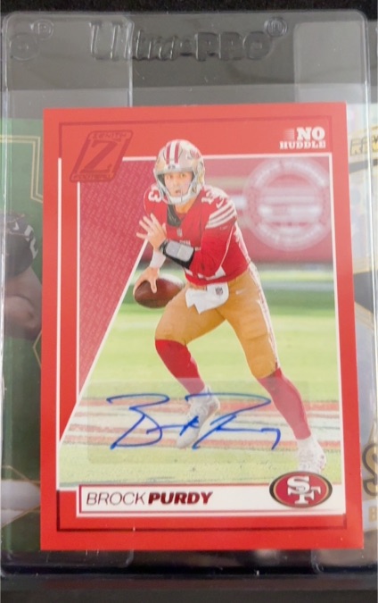 2024 Panini Zenith No Huddle Red #87 Brock Purdy — front