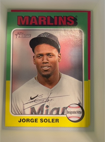 2024 Topps Heritage #102 Jorge Soler Miami Marlins — front