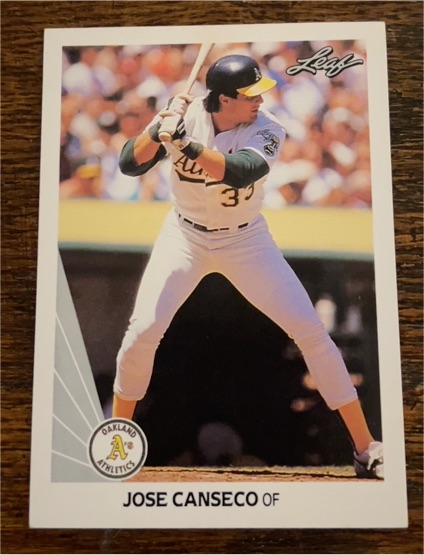 1990 Leaf #108 Jose Canseco — front