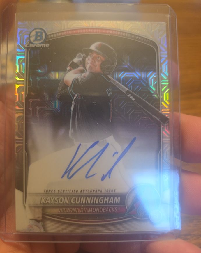 2025 Bowman Chrome #BMA-KC Kayson Cunningham — front
