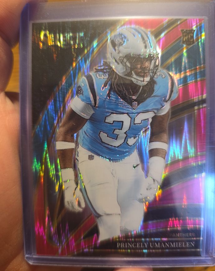 2025 Panini Select #243 Princely Umanmielen Pink Prizm Shock — front