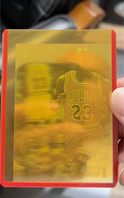 1991 Upper Deck #AW4 Michael Jordan MVP Hologram — front