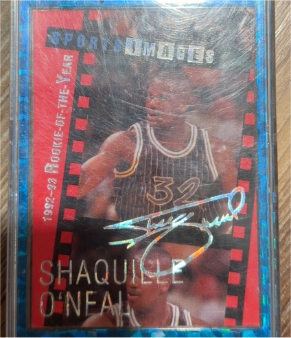 1992-93 Sports Images Shaquille O'Neal Rookie of the Year Silver Signature — front