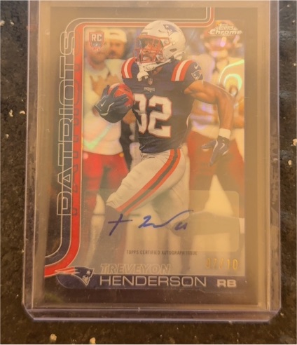2025 Topps Chrome #328 Treveyon Henderson Rookie Card — front