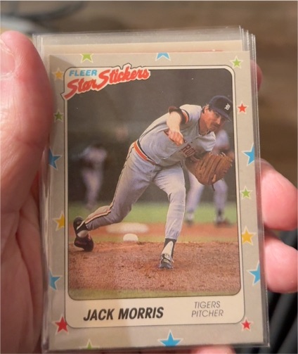 1988 Fleer Star Stickers #26 Jack Morris — front