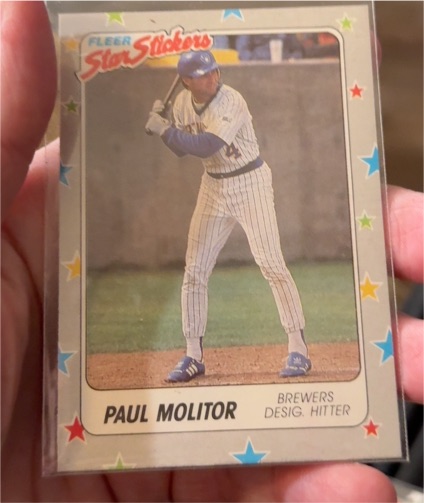 1988 Fleer Star Stickers #38 Paul Molitor — front