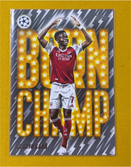 2025-26 Topps UEFA Club Competitions #BC-1 Bukayo Saka Arsenal Born Champ — front