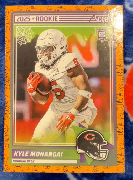 2025 Score #48 Kyle Monangai Rookie Pumpkin Parallel — front
