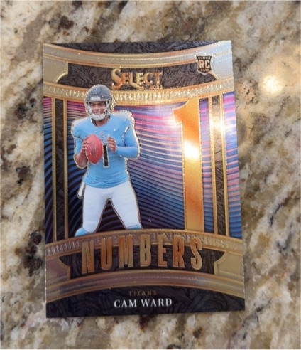2025 Panini Select #24 Cam Ward Select Numbers Rookie Insert — front