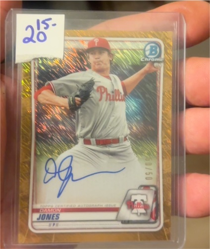 2020 Bowman Chrome #CPA-DJ Damon Jones — front