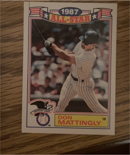 1988 Topps 1987 All-Star Game Commemorative #2 Don Mattingly — front