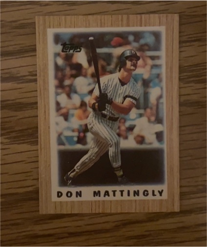 1987 Topps Mini Major League Leaders #65 Don Mattingly — front