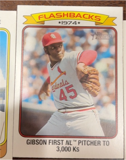 2023 Topps Heritage Baseball Flashbacks #BF-6 Bob Gibson — front