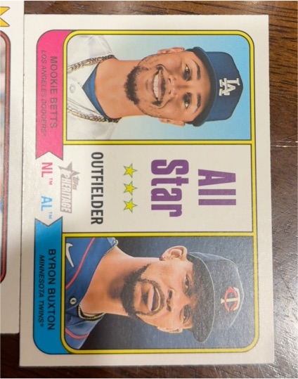2023 Topps Heritage #338 Mookie Betts Byron Buxton All Star Outfielder — front