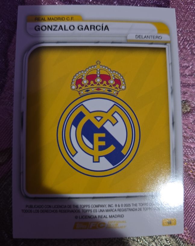 2025 Topps Real Madrid #16 Gonzalo García — front