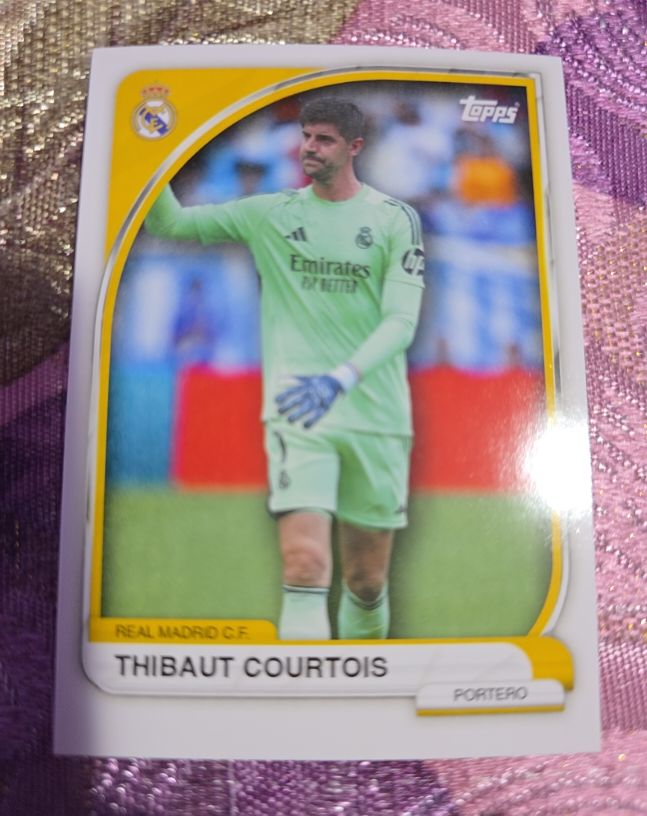 2025 Topps Real Madrid Collector Tin #1 Thibaut Courtois — front