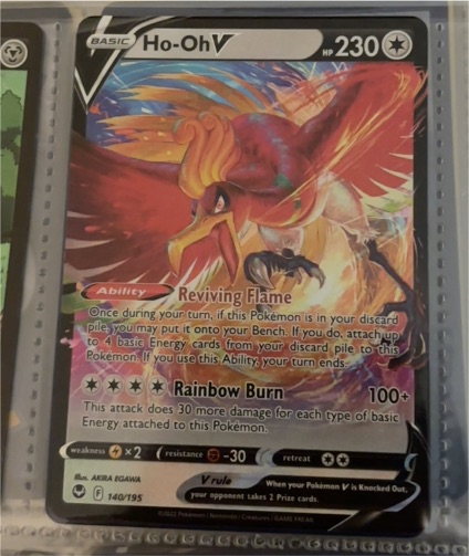 2022 Pokémon TCG Silver Tempest #140 Ho-Oh V — front