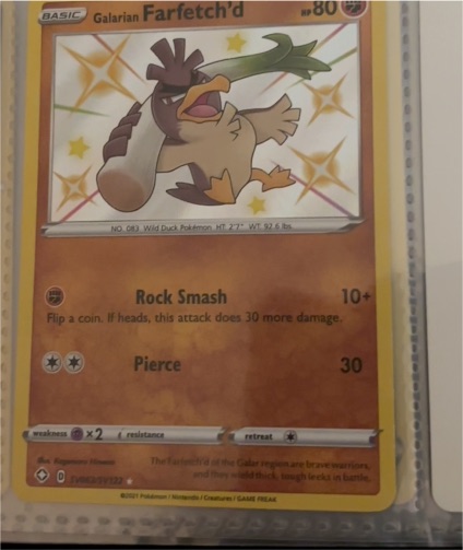2020 Pokemon Rebel Clash #94 Galarian Farfetch'd — front