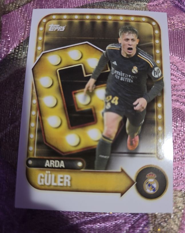 2023-24 Topps Real Madrid Fan Set Golden Future #GF-3 Arda Güler — front
