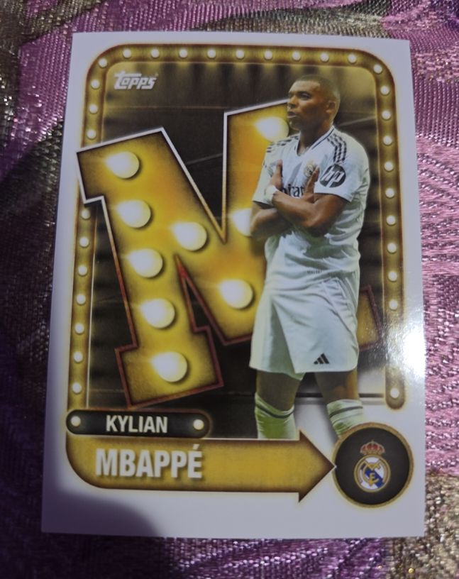 2025 Topps Real Madrid Collector Tin First Team Name #26 Kylian Mbappé — front