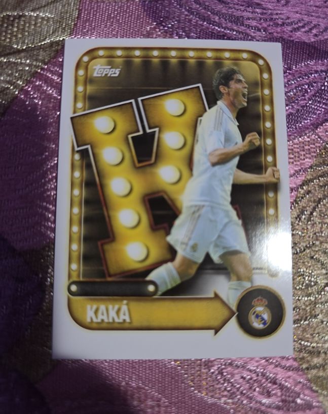 2025-26 Topps Real Madrid Name in Lights Kaka — front