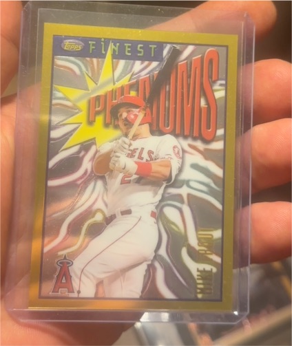 2023 Topps Finest Flashbacks Phenoms Gold Border #173 Mike Trout — front