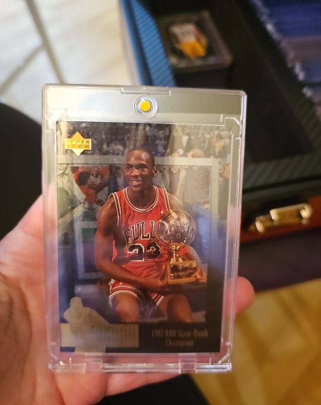 1987 Upper Deck #JC5 Michael Jordan NBA Slam Dunk Champion — front