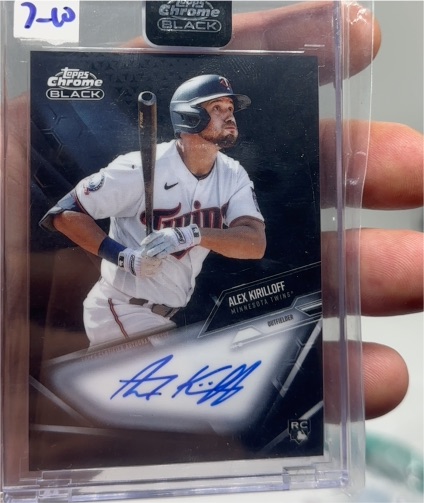 2021 Topps Chrome Black #CBA-AK Alex Kirilloff — front